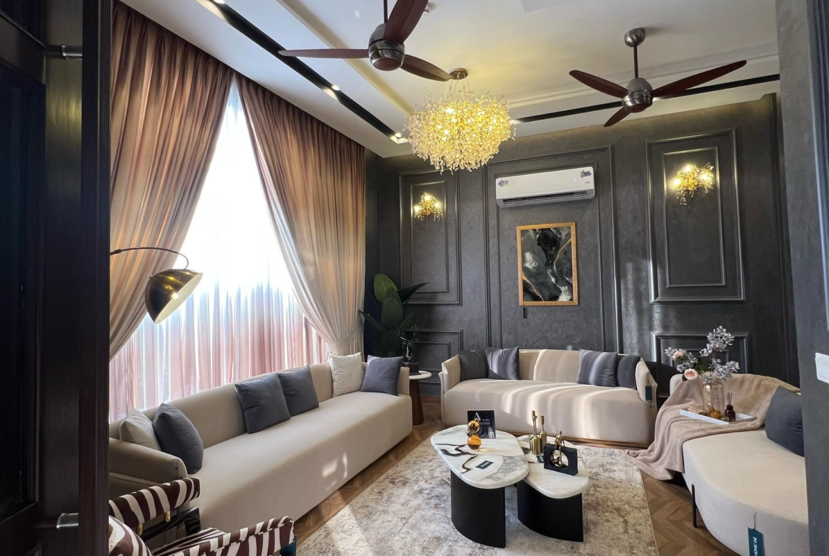 21-Marla Modern Design Corner House drawing room