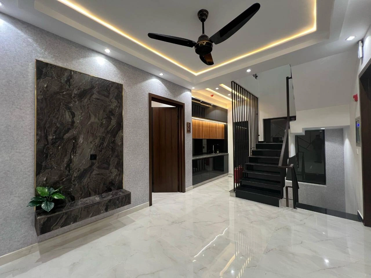 Elegant 5-Marla Modern House in DHA Lahore tv lounge