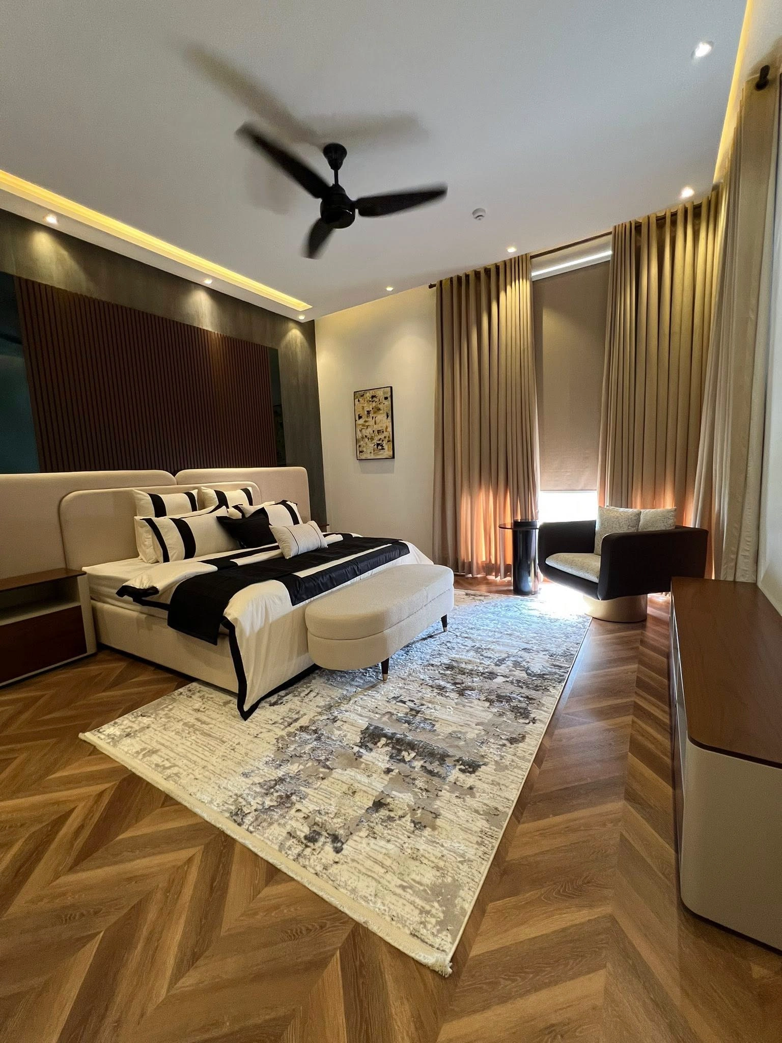 1 Kanal Brand New Modern Furnished House bedroom