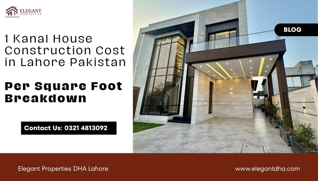 1 Kanal House Construction Cost in Lahore Pakistan Per Square Foot Breakdown