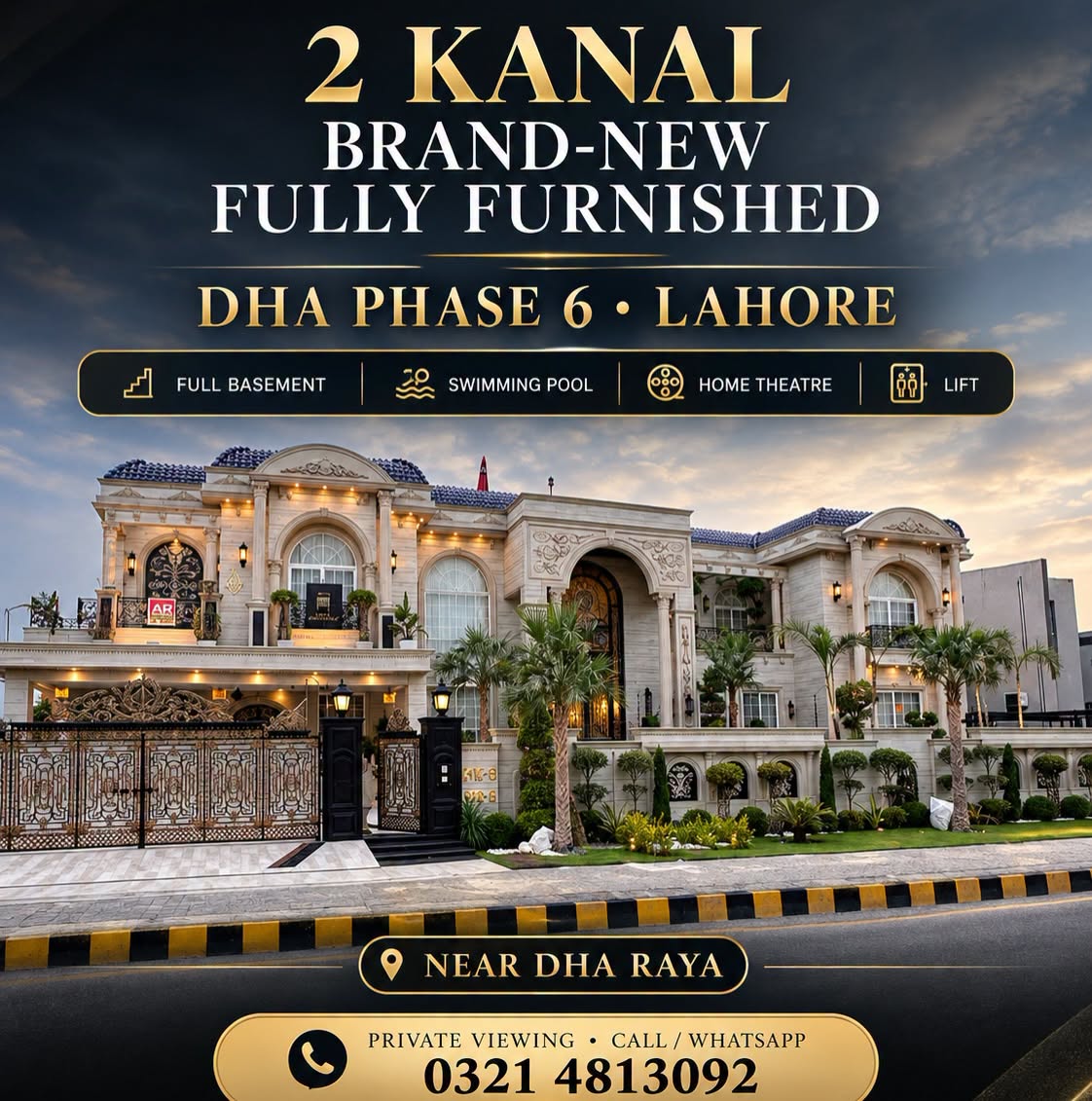 2 Kanal Brand New House for Sale in DHA Lahore Phase 6