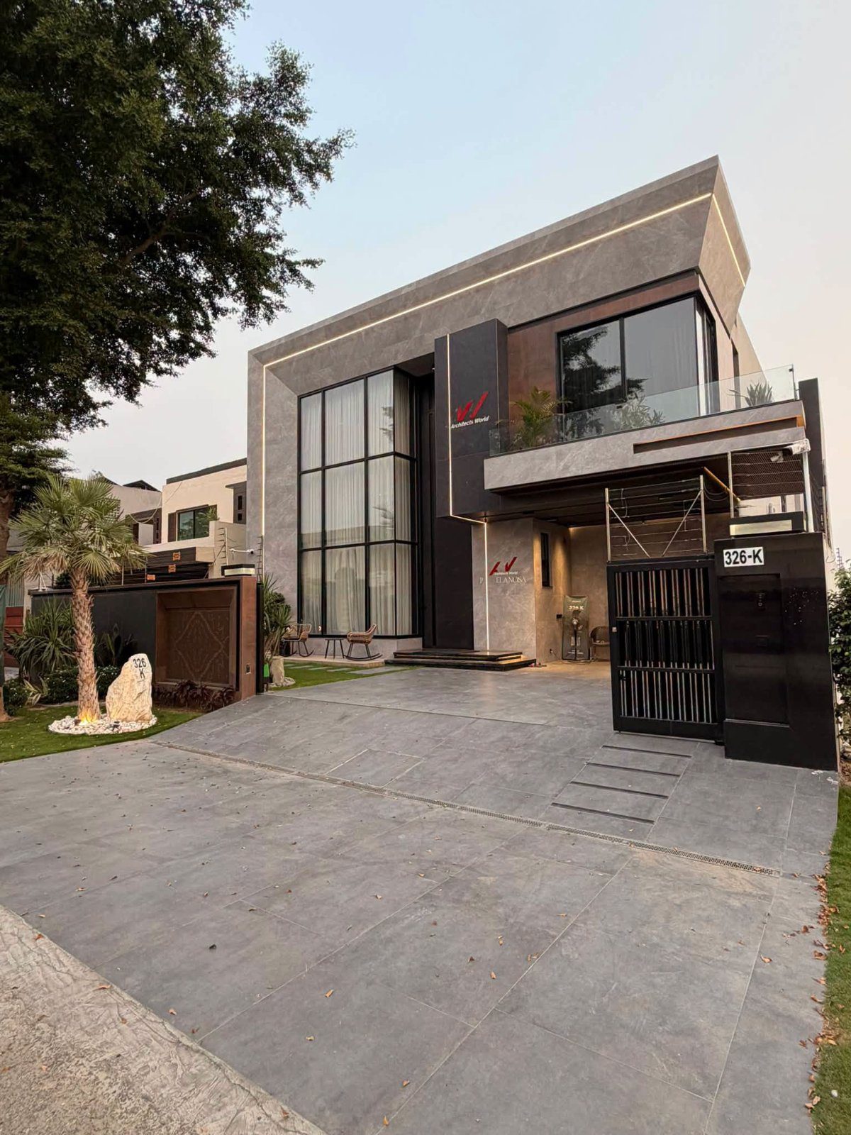 1 Kanal House with Full Basement, Pool and Home Theatre in DHA Phase 6 Block K - front elevation