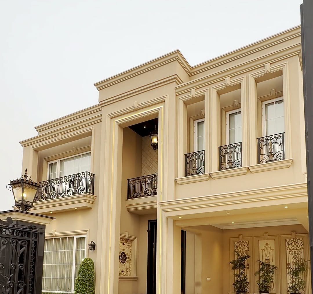 1 Kanal fully furnished house with full basement for sale in DHA Phase 8 Block T Lahore - Neo-classical front elevation